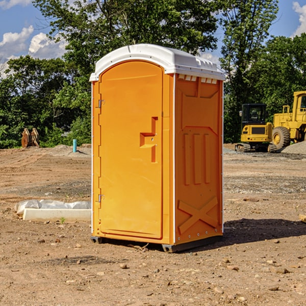 what is the maximum capacity for a single portable toilet in Aurora Center SD